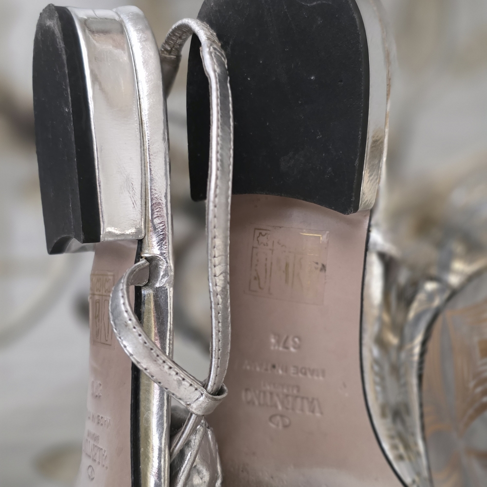 Valentino Metallic Silver Women's Heels